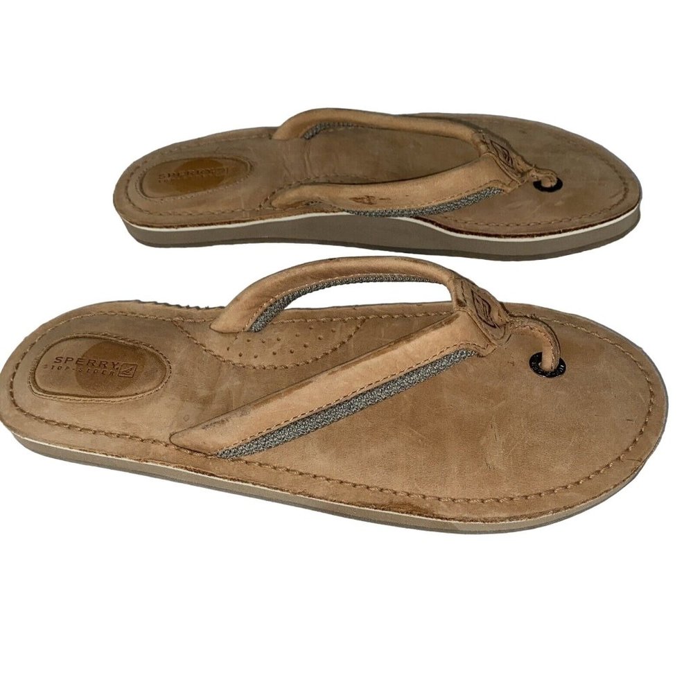 SPERRY Top Sider Tan Thong Women's Flip Flops Sandals Sz 6 M - Picture 6 of 6
